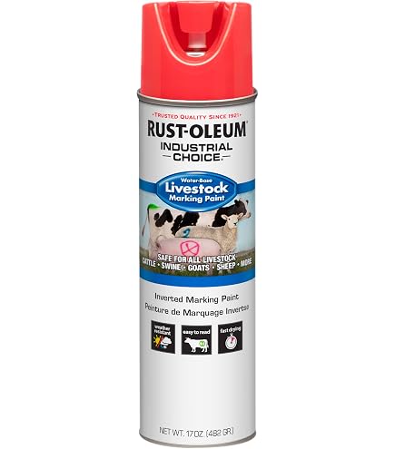 Rust-Oleum 383019 Livestock Marking Spray Paint, 17 oz